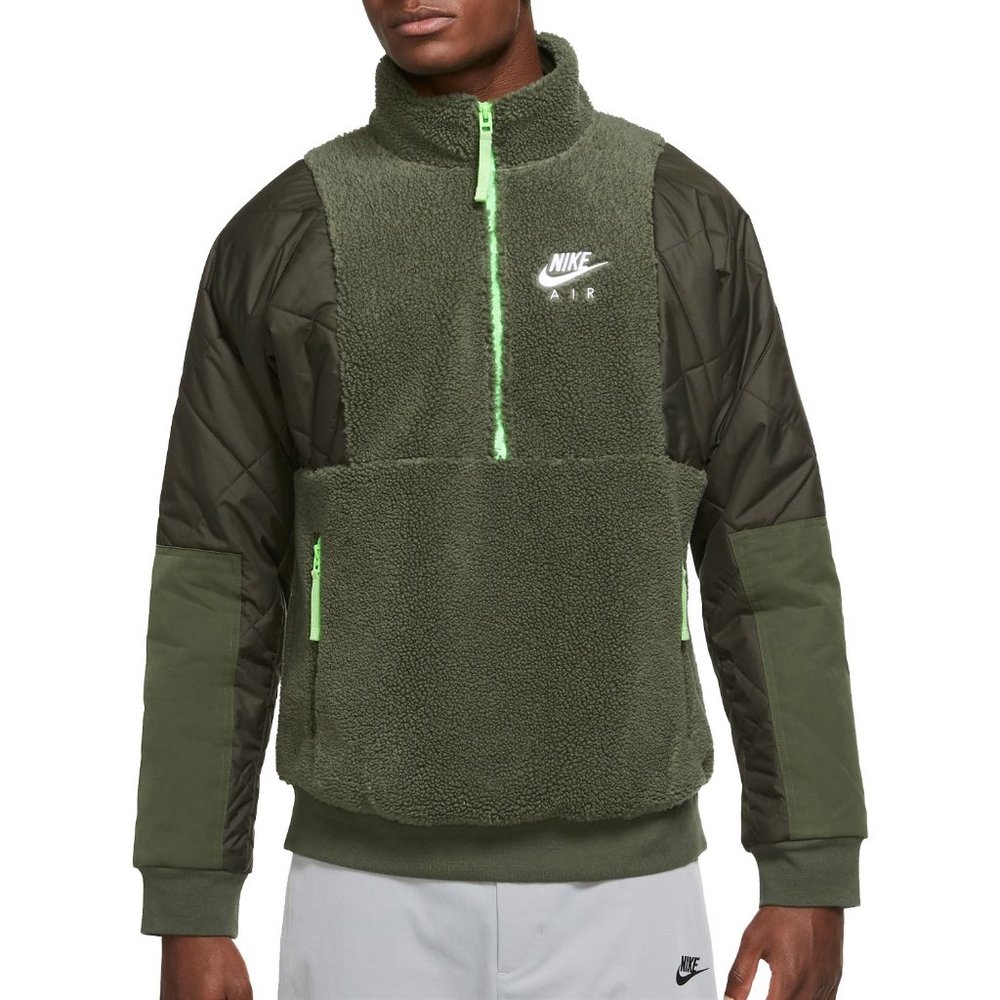 Nike Air 1/2-Zip Sherpa Fleece Insulated Jacket Size Large